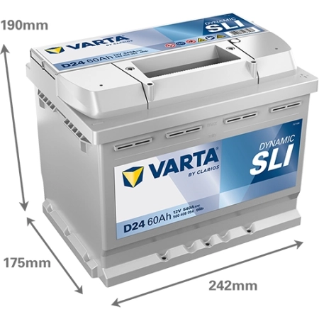 Akumulator Varta Blue Dynamic D24 12V 60Ah 540A P+