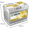 Akumulator 12V 60Ah 680A Varta Dynamic AGM P+ Start Stop
