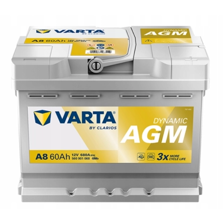 Akumulator 12V 60Ah 680A Varta Dynamic AGM P+ Start Stop