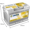 Akumulator samochodowy Varta AGM 70 Ah 760 A P+ 12V