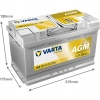 Akumulator Varta AGM 80Ah 800A P+ Start Stop