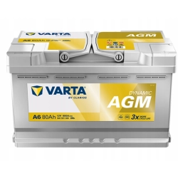 Akumulator Varta AGM 80Ah 800A P+ Start Stop