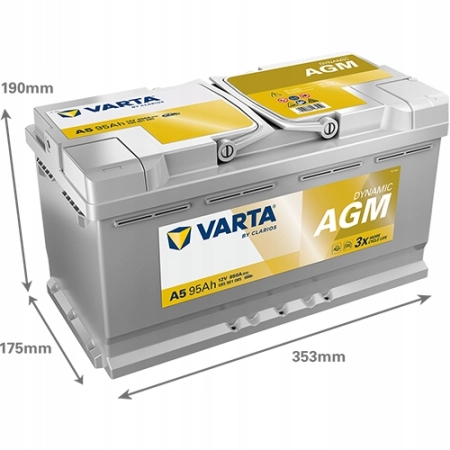 Akumulator Varta AGM 95Ah 850A P+ Start Stop