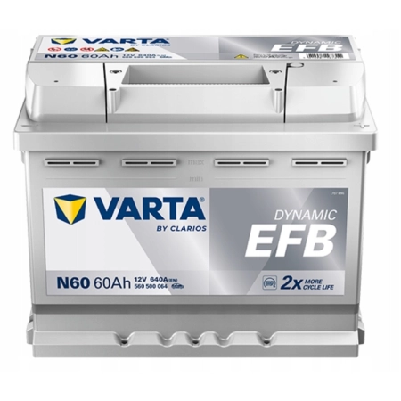 Akumulator 60Ah 640A 12V Varta Dynamic EFB START STOP N60 P+