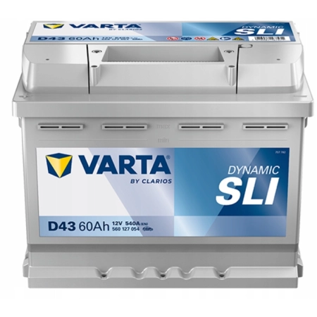 AKUMULATOR 60AH 540A 12V VARTA DYNAMIC SLI D43 L+