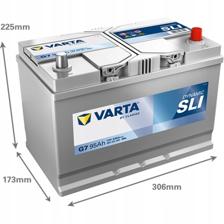 AKUMULATOR 95AH 830A 12V VARTA DYNAMIC SLI G7 P+