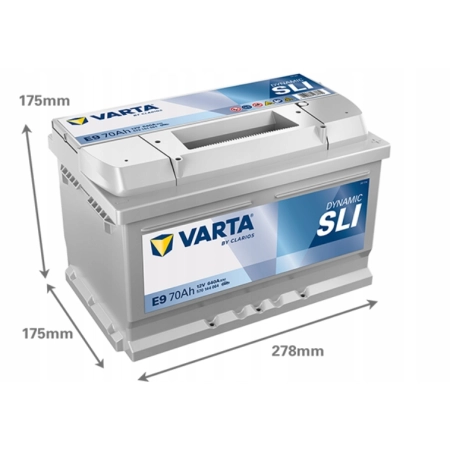Akumulator Varta Dynamic SLI 70AH 640A E9 P+