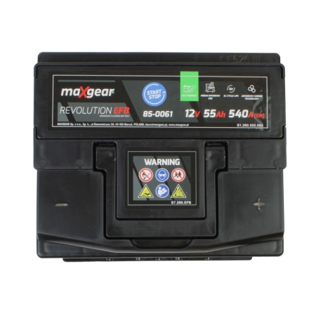 AKUMULATOR MAXGEAR 12V 55Ah 540A EFB START-STOP P+