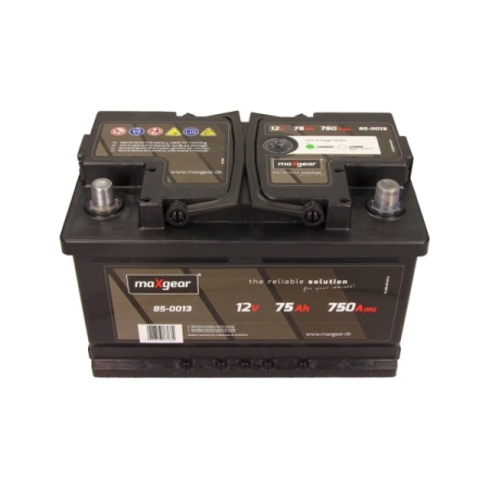 Akumulator Maxgear 12V 75 Ah 750 A Prawy +